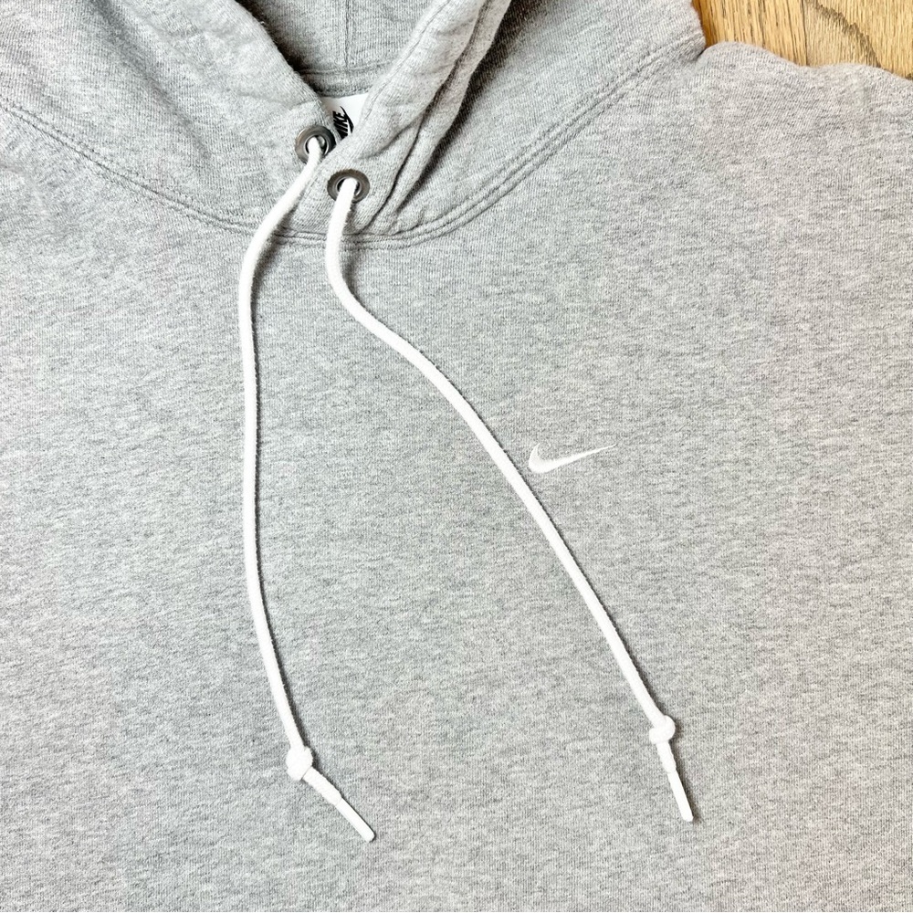 NIKE Men’s Logo Embroidered Cotton Blend Jersey Pullover Hoodie Size Medium - Picture 5 of 10